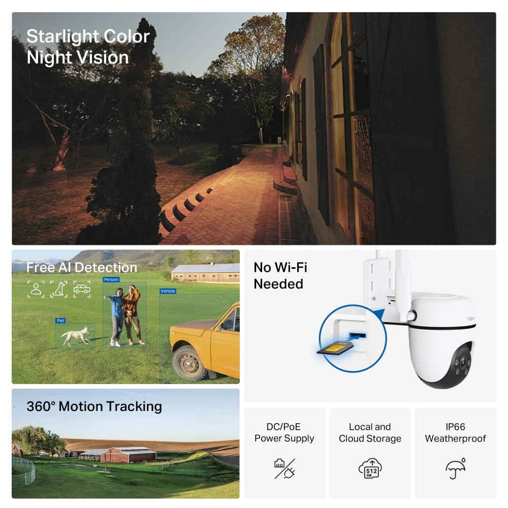 Tapo C501GW 4G LTE/PoE Outdoor Pan/Tilt/Zoom Security Camera - Image 5
