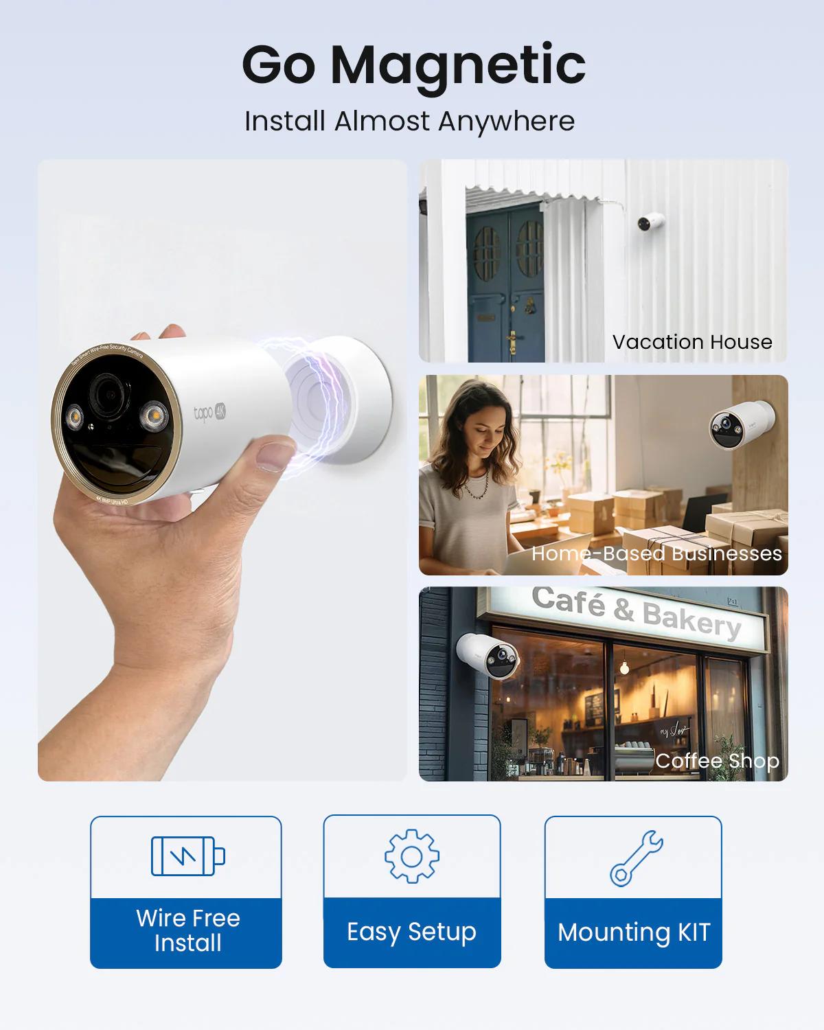 Tapo C460 Battery-Powered 4K Security Camera + Magnetic Base Twin Pack - Image 6