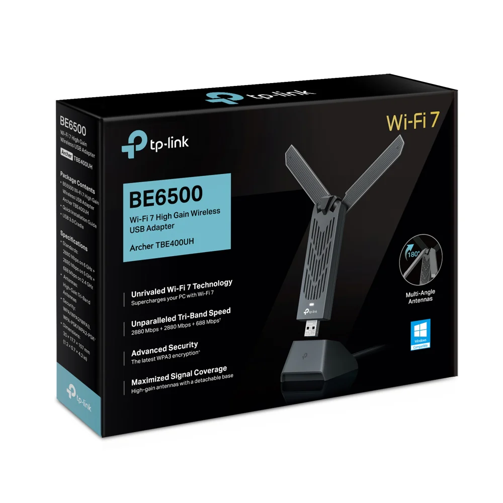 Archer TBE400UH BE6500 Wi-Fi 7 High Gain Wireless USB Adapter - Image 8