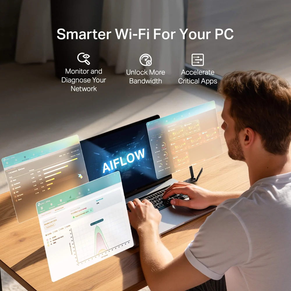 Archer TBE400U Plus BE6500 Tri-Band Wi-Fi 7 High Gain Wireless USB Adapter - Image 7