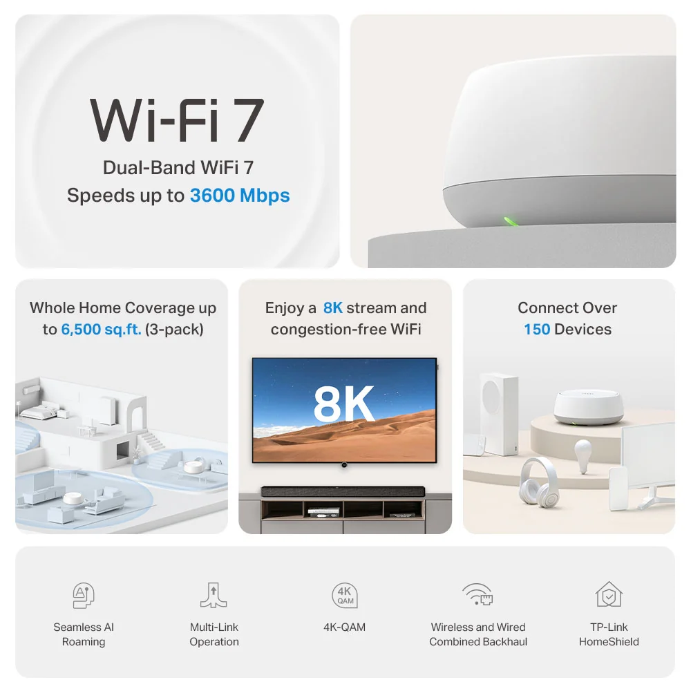 Deco BE22, BE3600 Whole Home Mesh Wi-Fi 7 System - Image 2