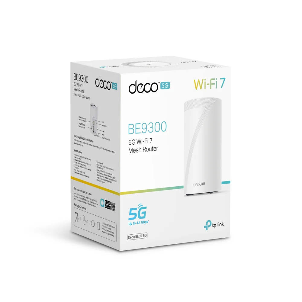 Deco BE65-5G, 5G BE9300 Tri-Band Whole Home Mesh Wi-Fi 7 System - Image 8