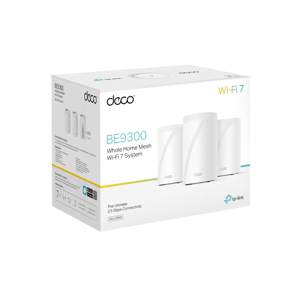Deco BE9300, Whole Home Mesh Wi-Fi 7 work with Alexa, 3 packs - Image 10