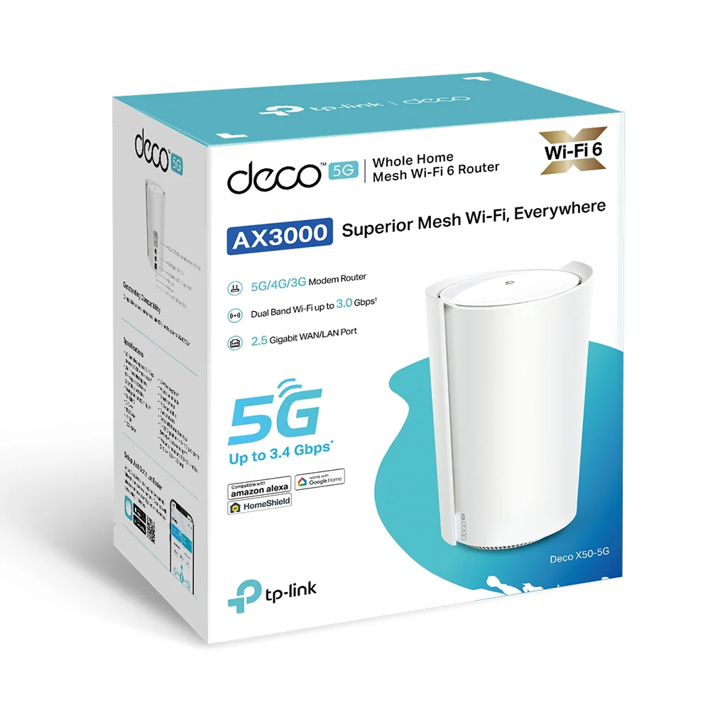 Deco X50-5G, 5G AX3000 Whole Home Mesh Wi-Fi 6 Router, Build-In 5G Modem - Image 11