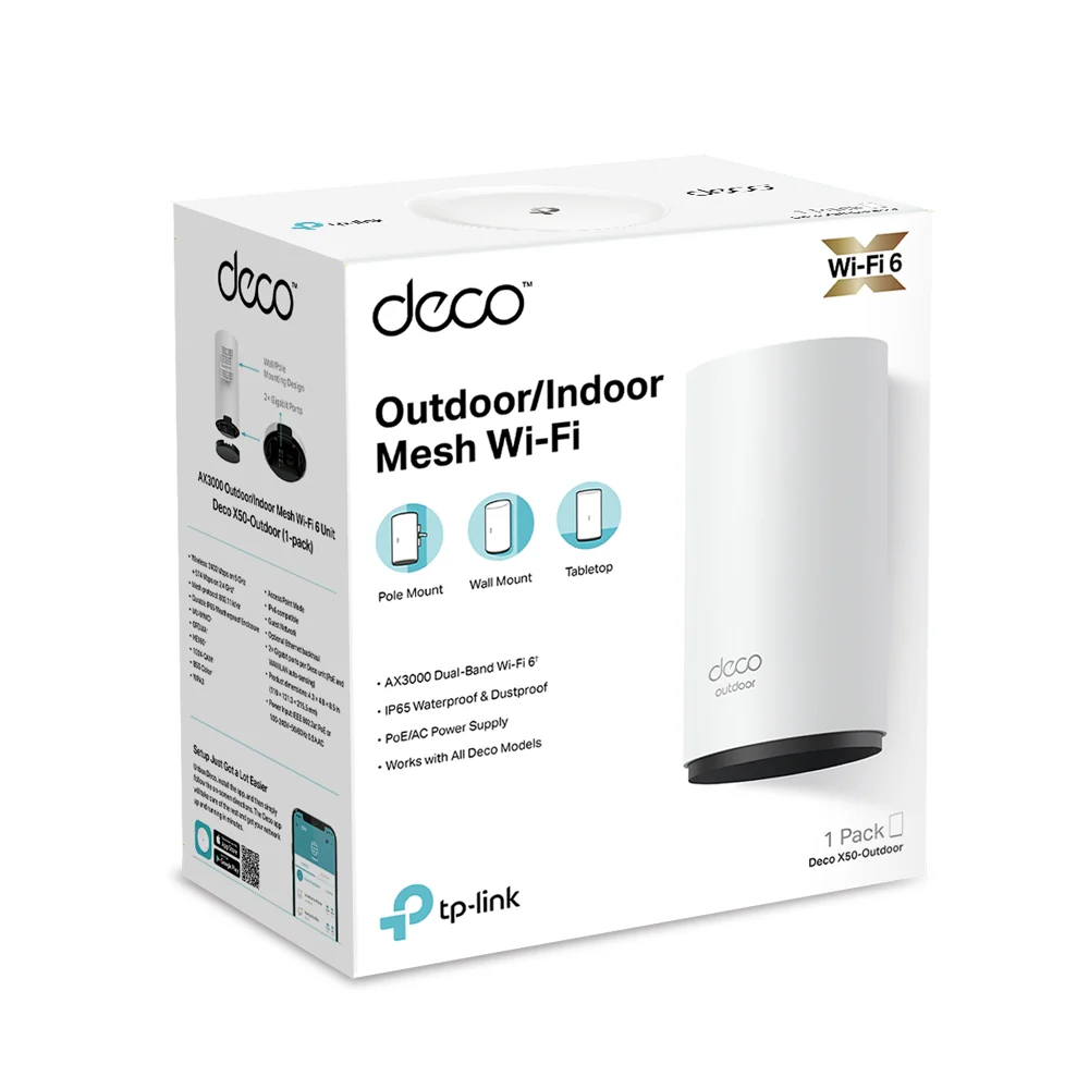 Deco X50-Outdoor, AX3000 Outdoor / Indoor Whole Home Mesh Wi-Fi 6 Unit - Image 12