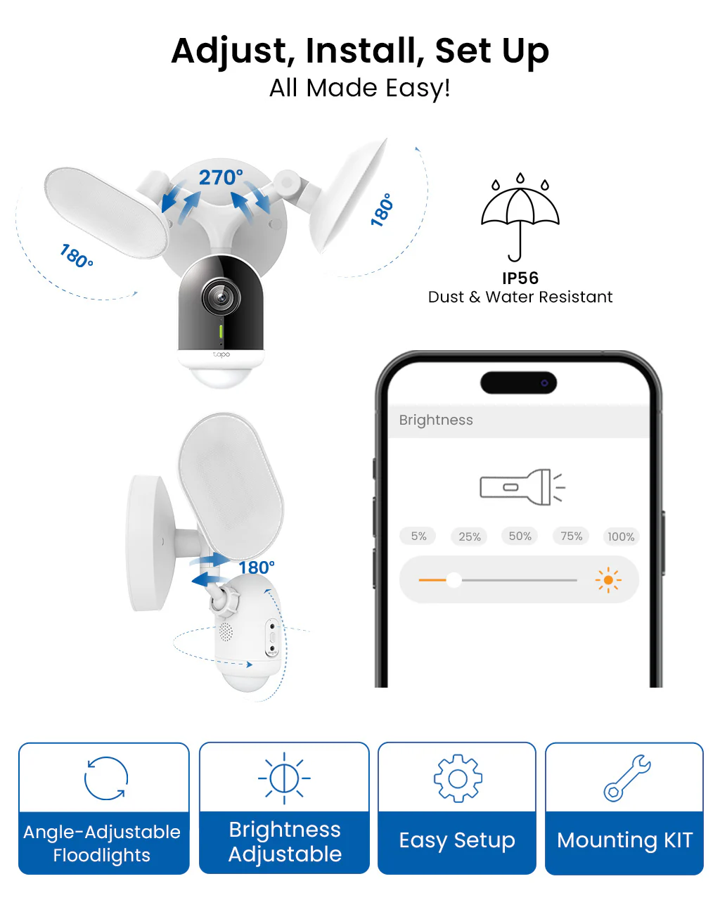 Tapo C720 Floodlight Camera with Smart Features and Wired Power - Image 7