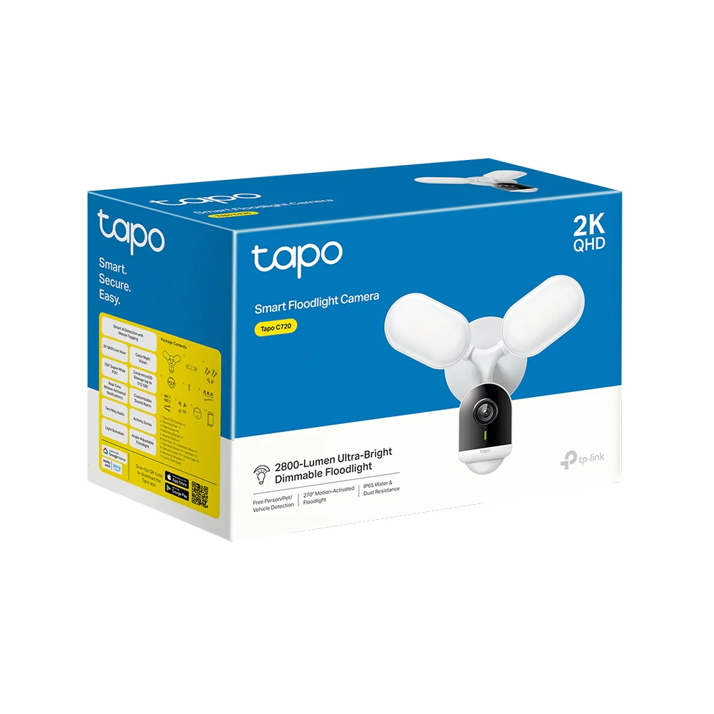 Tapo C720 Floodlight Camera with Smart Features and Wired Power - Image 9