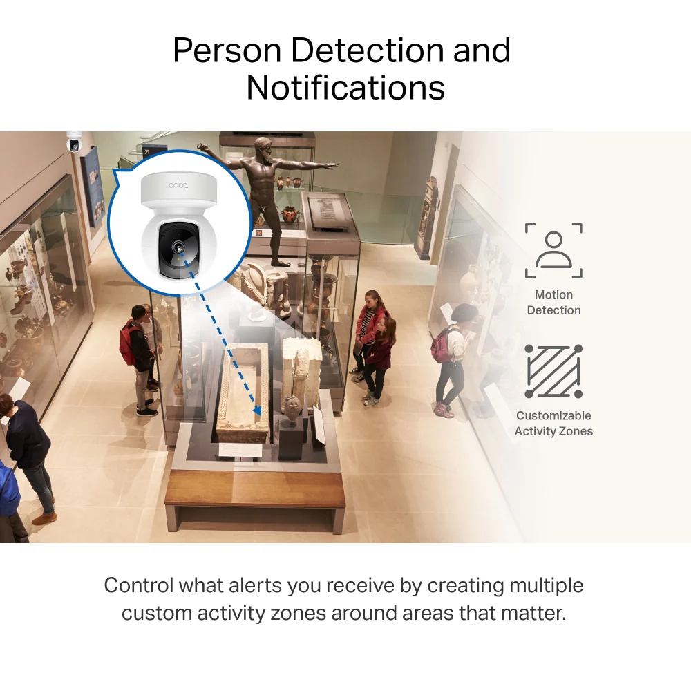 Tapo C212 Indoor 2K Ethernet/Wi-Fi Security Camera with Pan/Tilt/Zoom with Advanced Night Vision - Image 4