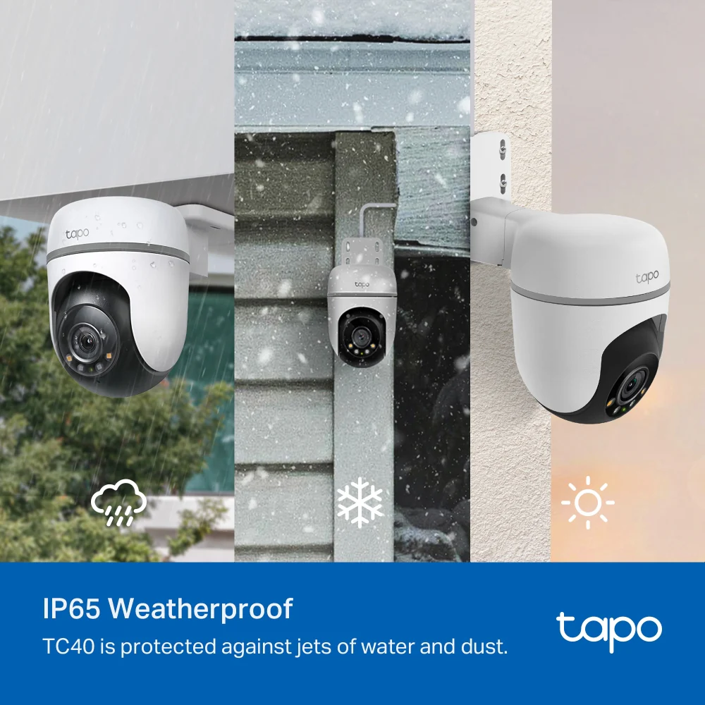 Tapo TC40 1080P Outdoor Wi-Fi Pan/Tilt/Zoom Security Camera Twin Pack - Image 4