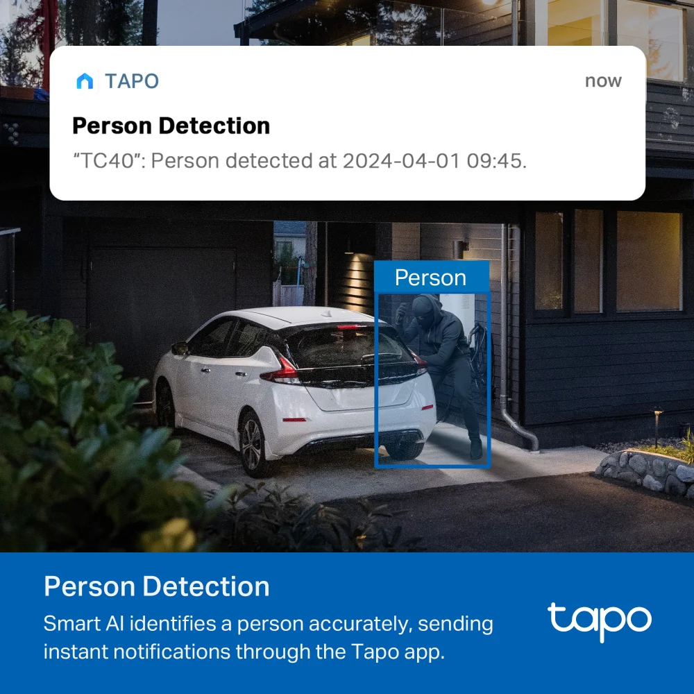 Tapo TC40 1080P Outdoor Wi-Fi Pan/Tilt/Zoom Security Camera Twin Pack - Image 5