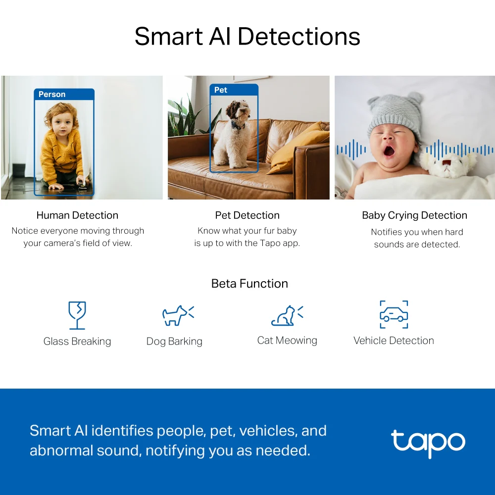 Tapo C220 Indoor 2K QHD Wi-Fi Security Camera with Pan/Tilt/Zoom - Image 5