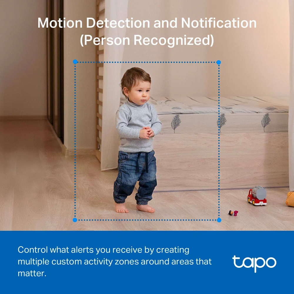 Tapo C201 Indoor 1080P Wi-Fi Security Camera with Pan/Tilt/Zoom, Black - Image 5