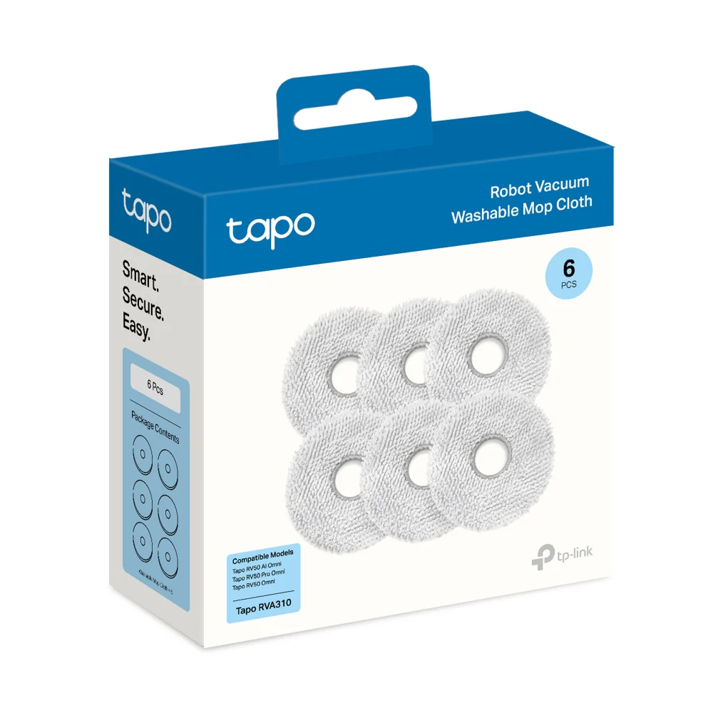 Tapo Robot Vacuum Washable Mop Cloth (6 Pcs), Tapo RVA310 - Image 5