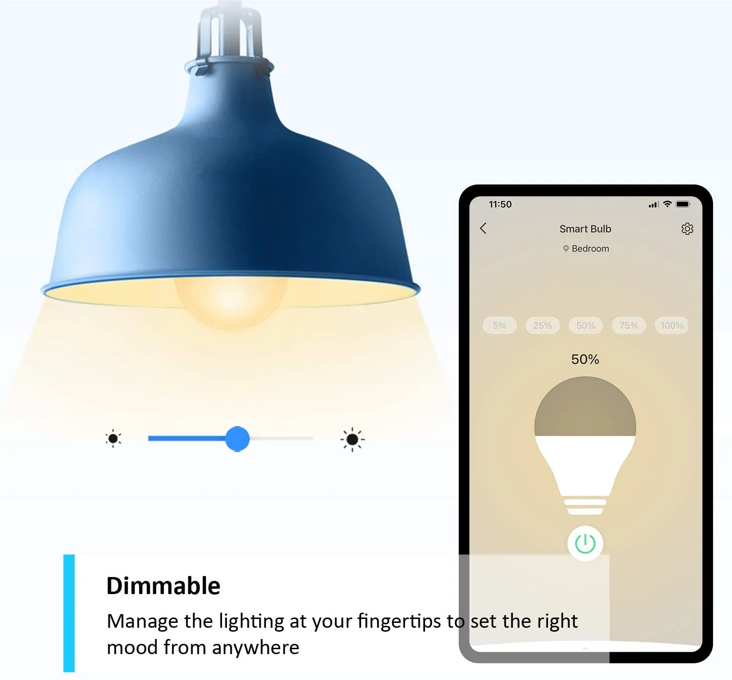 Smart Bulb E27 Dimmable Soft Warm White, Tapo L510E (3-pack) - Image 3