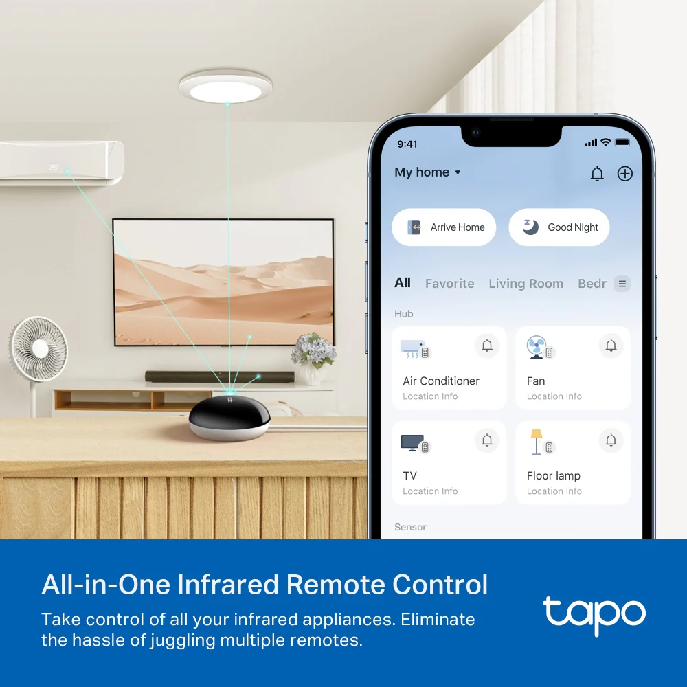 Smart IR Remote Hub with Matter – Control TVs, Air Conditioners, Fans & Lights, Tapo H110 - Image 6