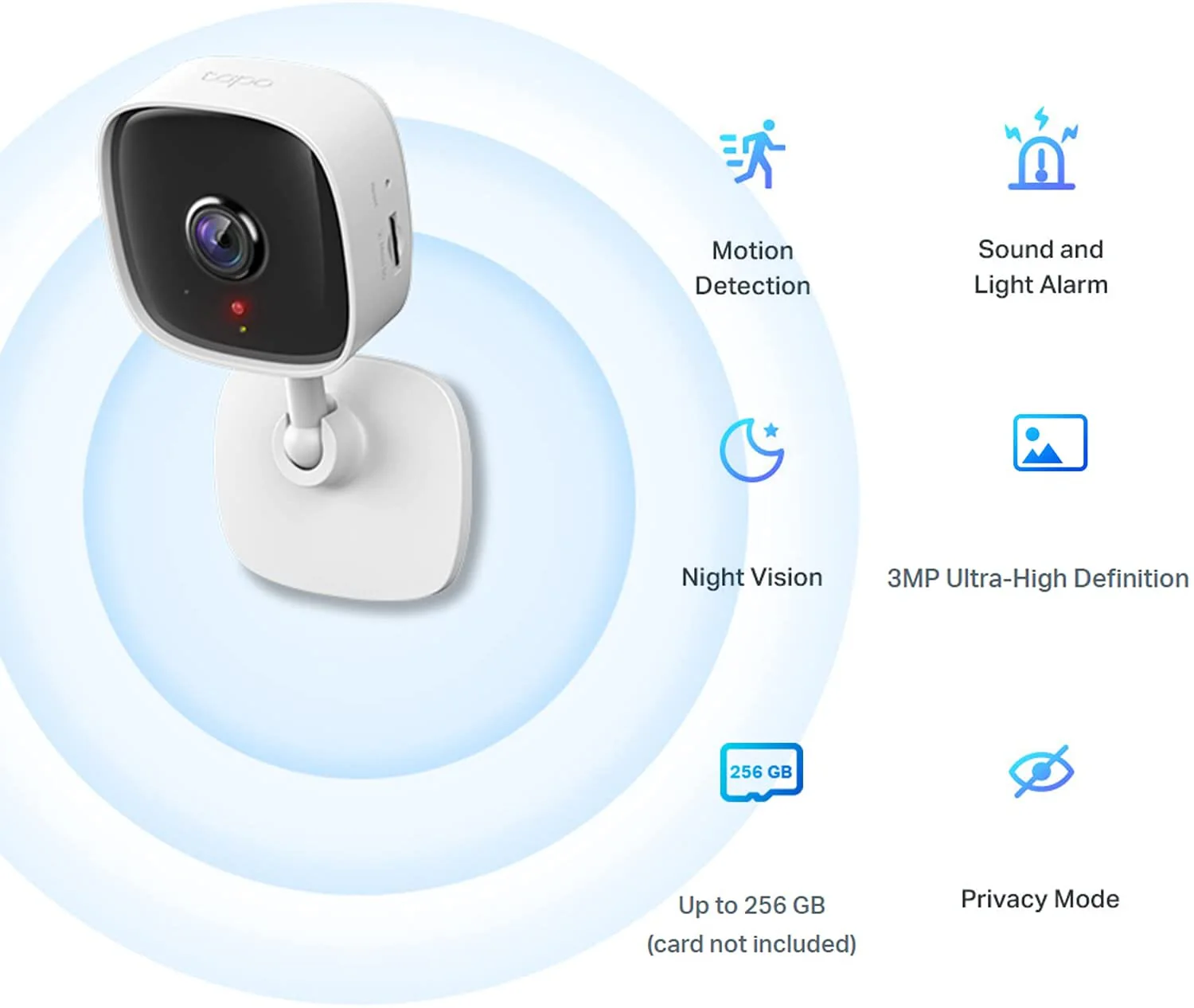 Tapo C110 Mini Indoor 3MP Wi-Fi Security Camera - Image 3