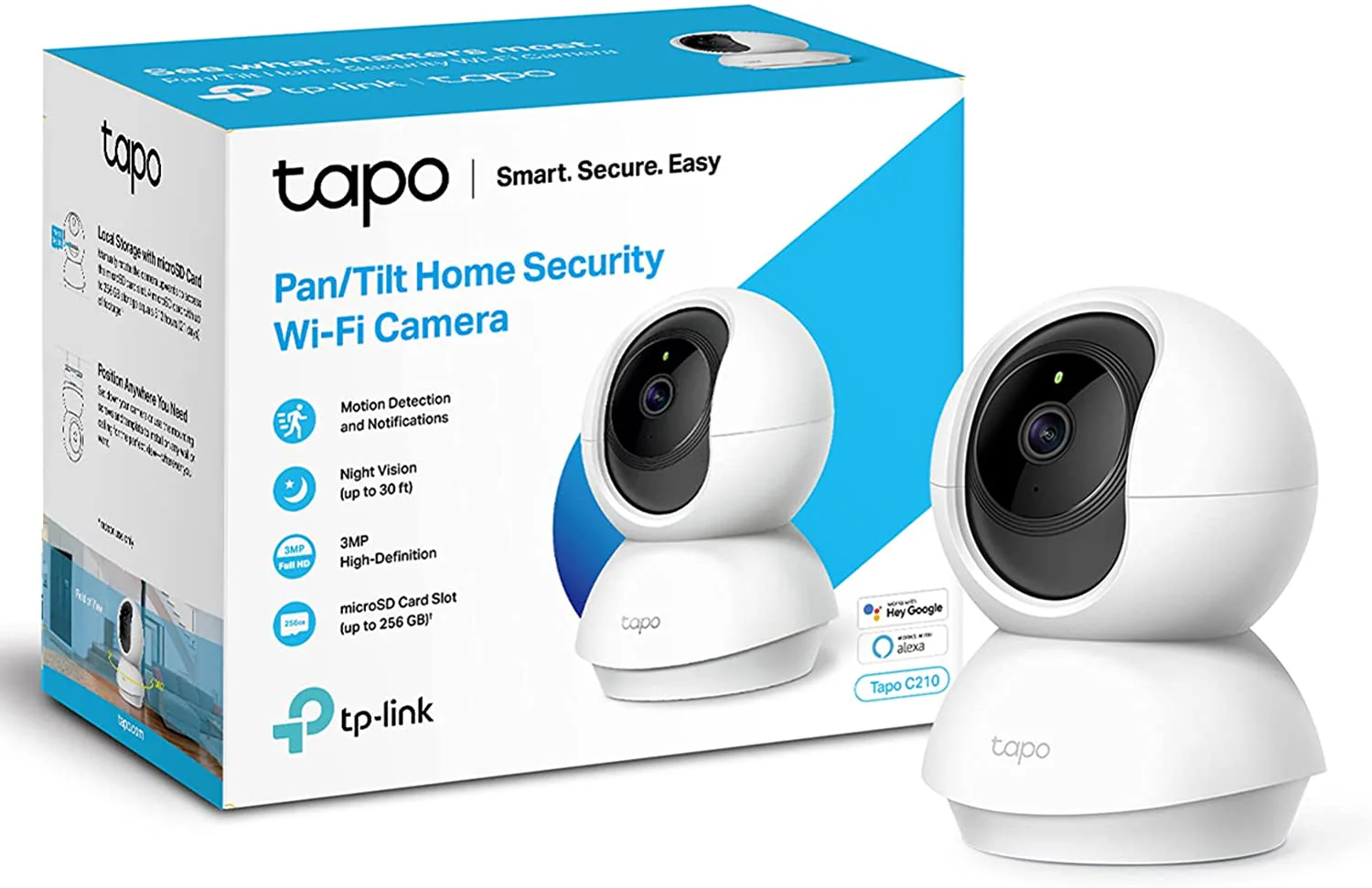 Tapo C210 Indoor 2K Pan/Tilt/Zoom Security Camera with Advanced Night Vision - Image 10