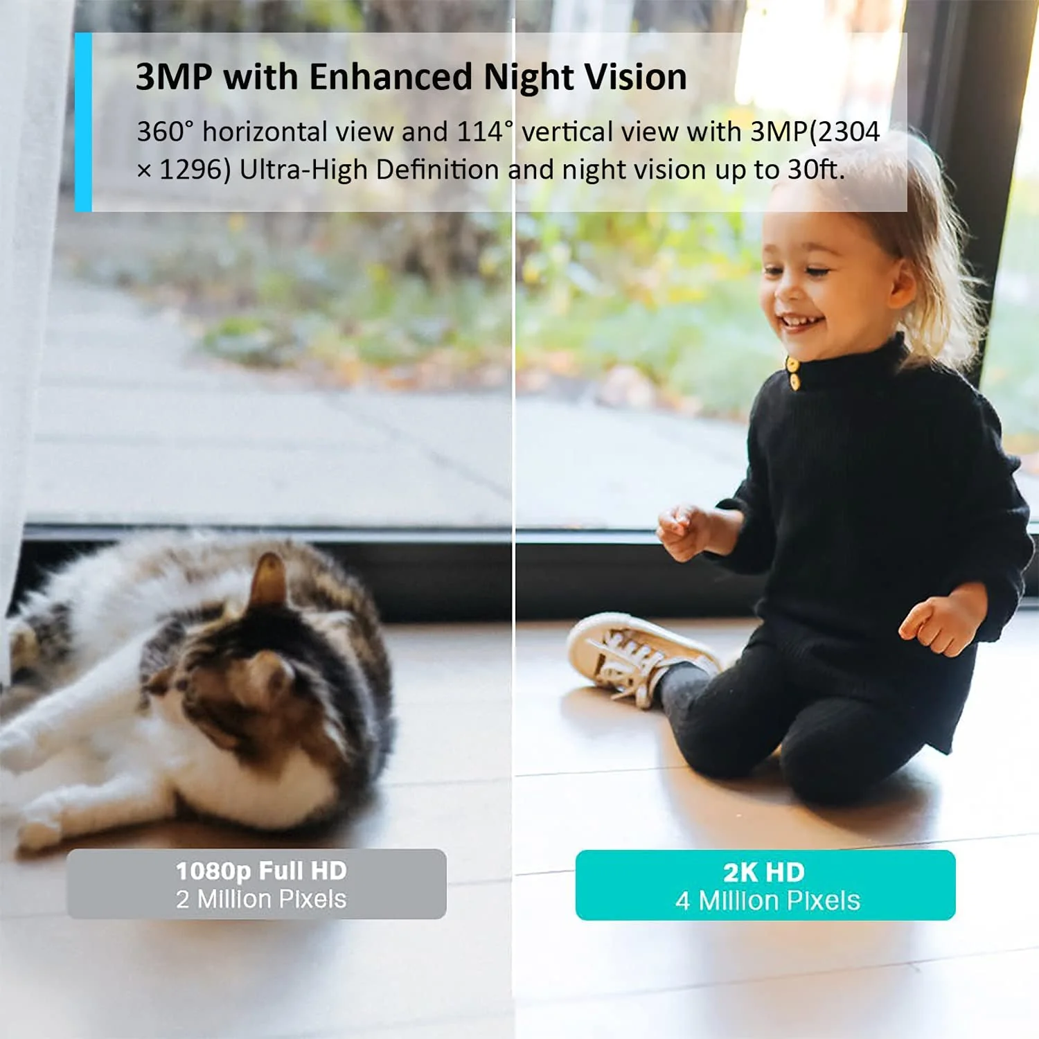 Tapo C210 Indoor 2K Pan/Tilt/Zoom Security Camera with Advanced Night Vision - Image 5