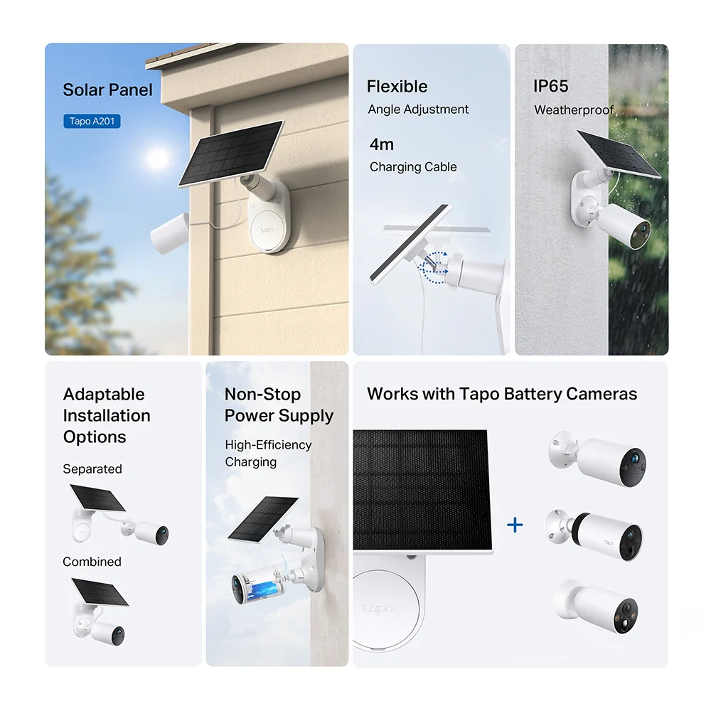 Solar Panel Camera Dock, Tapo A201 - Image 3