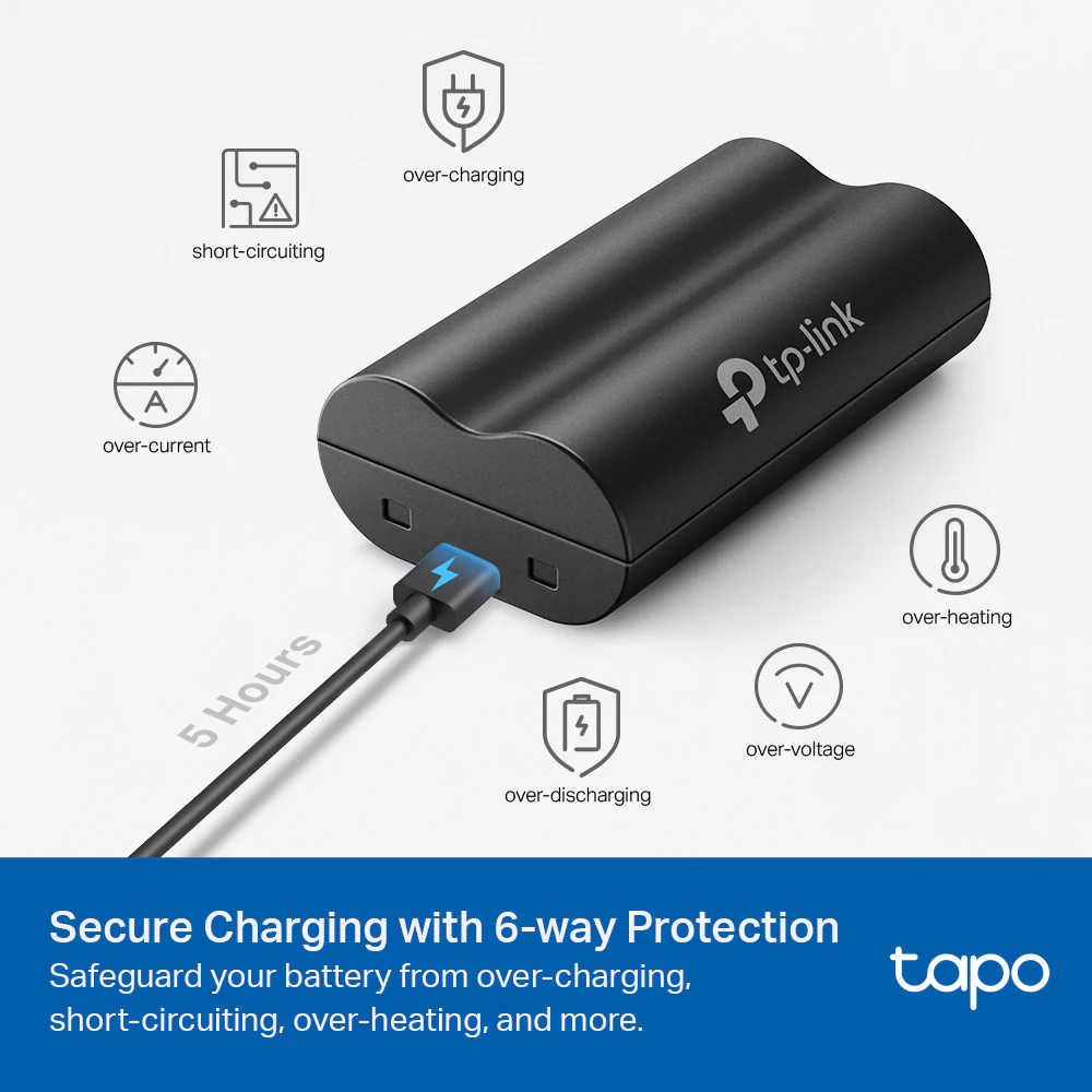 Battery Pack, Work with Battery Cam and Doorbell, Quickly charged, Tapo A100 - Image 6