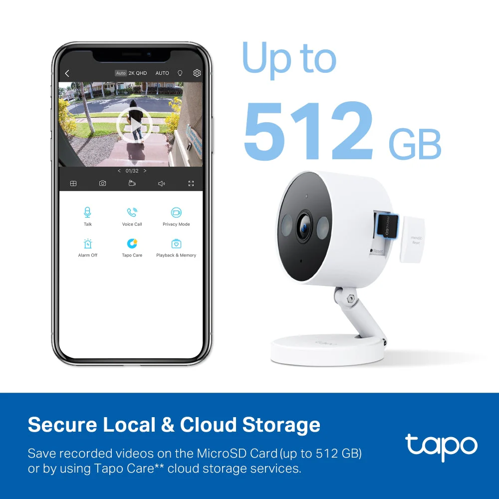 Tapo C120 Indoor/Outdoor 2K Wi-Fi Security Camera Twin with Magnetic Base - Image 5
