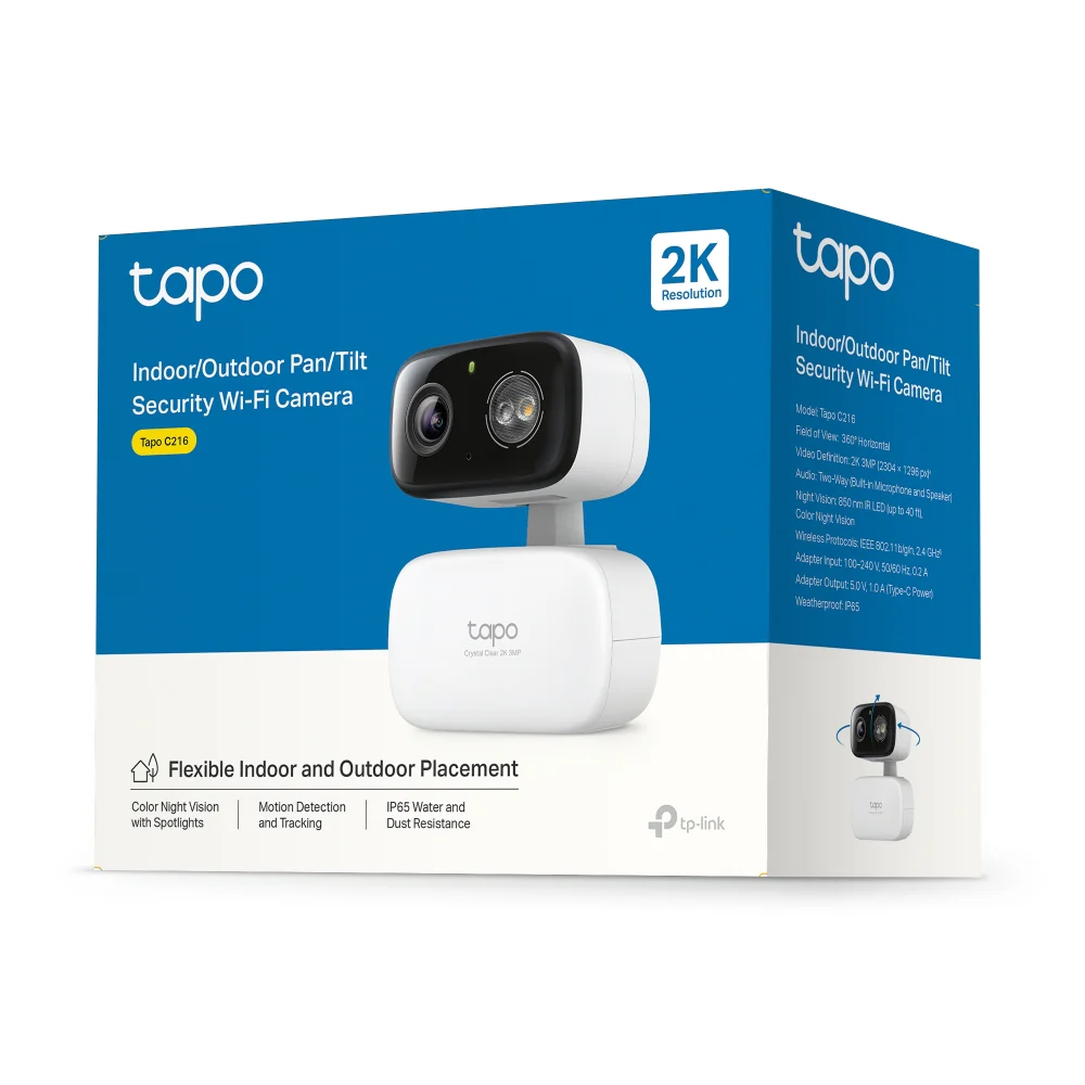 Tapo C216 Indoor/Outdoor 2K Pan/Tilt/Zoom Security Camera, Full-Colour Night Vision - Image 16