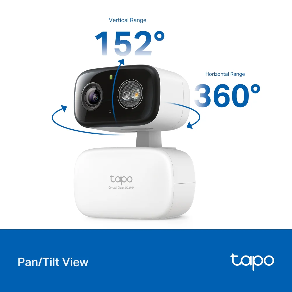 Tapo C216 Indoor/Outdoor 2K Pan/Tilt/Zoom Security Camera, Full-Colour Night Vision - Image 3