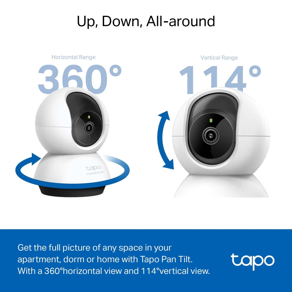 Tapo C220 Indoor 2K QHD Wi-Fi Security Camera with Pan/Tilt/Zoom Twin - Image 4