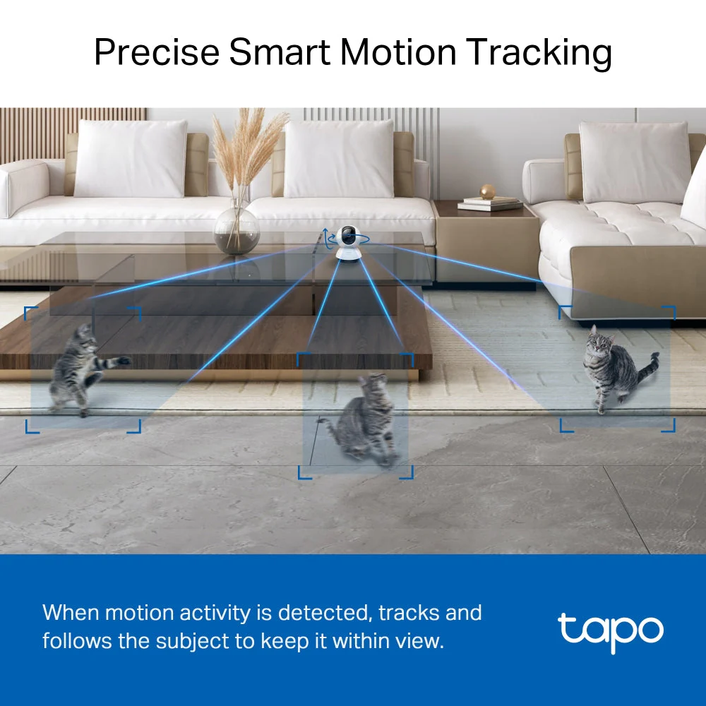 Tapo C220 Indoor 2K QHD Wi-Fi Security Camera with Pan/Tilt/Zoom Twin - Image 8