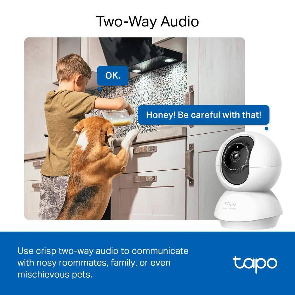 Tapo C230 Indoor 3K Wi-Fi Security Camera with Pan/Tilt/Zoom Twin Pack - Image 8