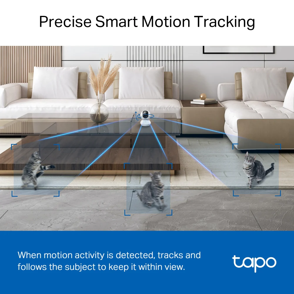 Tapo C230 Indoor 3K Wi-Fi Security Camera with Pan/Tilt/Zoom Twin Pack - Image 9