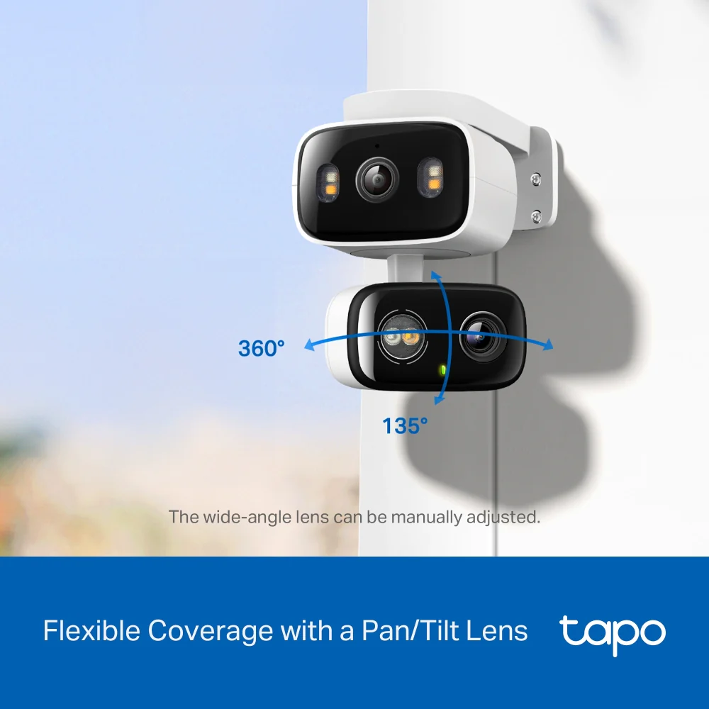 Tapo C246D Indoor/Outdoor Dual Lens Security Camera with Pan-Tilt-Zoom Twin Pack - Image 10
