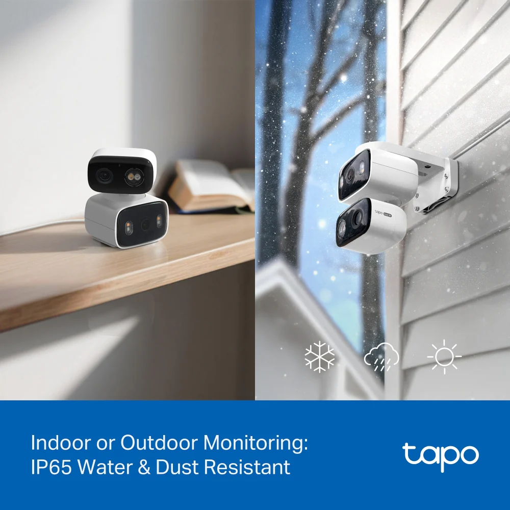 Tapo C246D Indoor/Outdoor Dual Lens Security Camera with Pan-Tilt-Zoom Twin Pack - Image 8