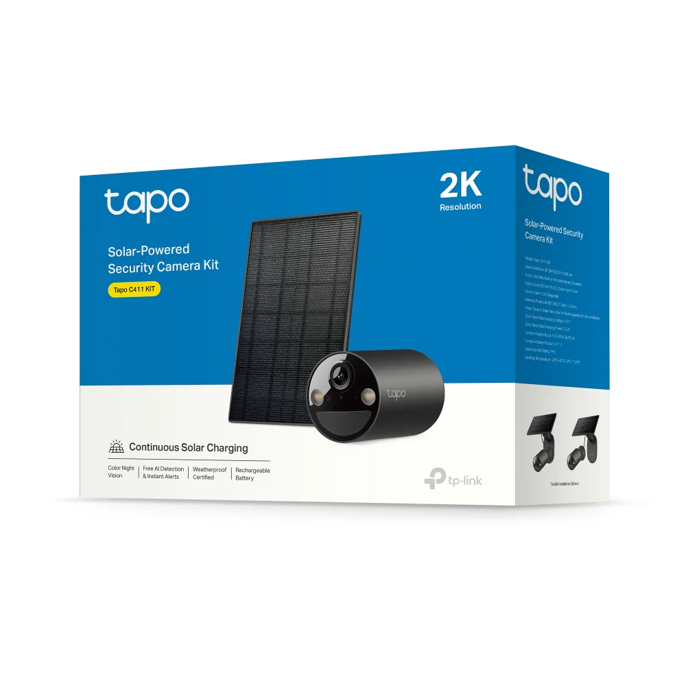 Tapo C411 KIT Solar-Powered 2K Security Camera, Black Edition - Image 12