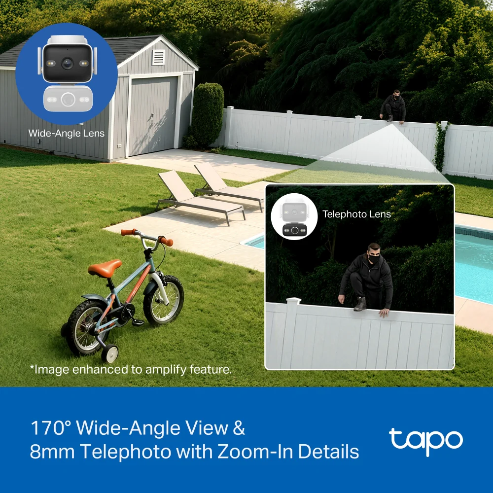 Tapo C575D 4K Outdoor Dual Lens Pan/Tilt Security Camera - Image 8