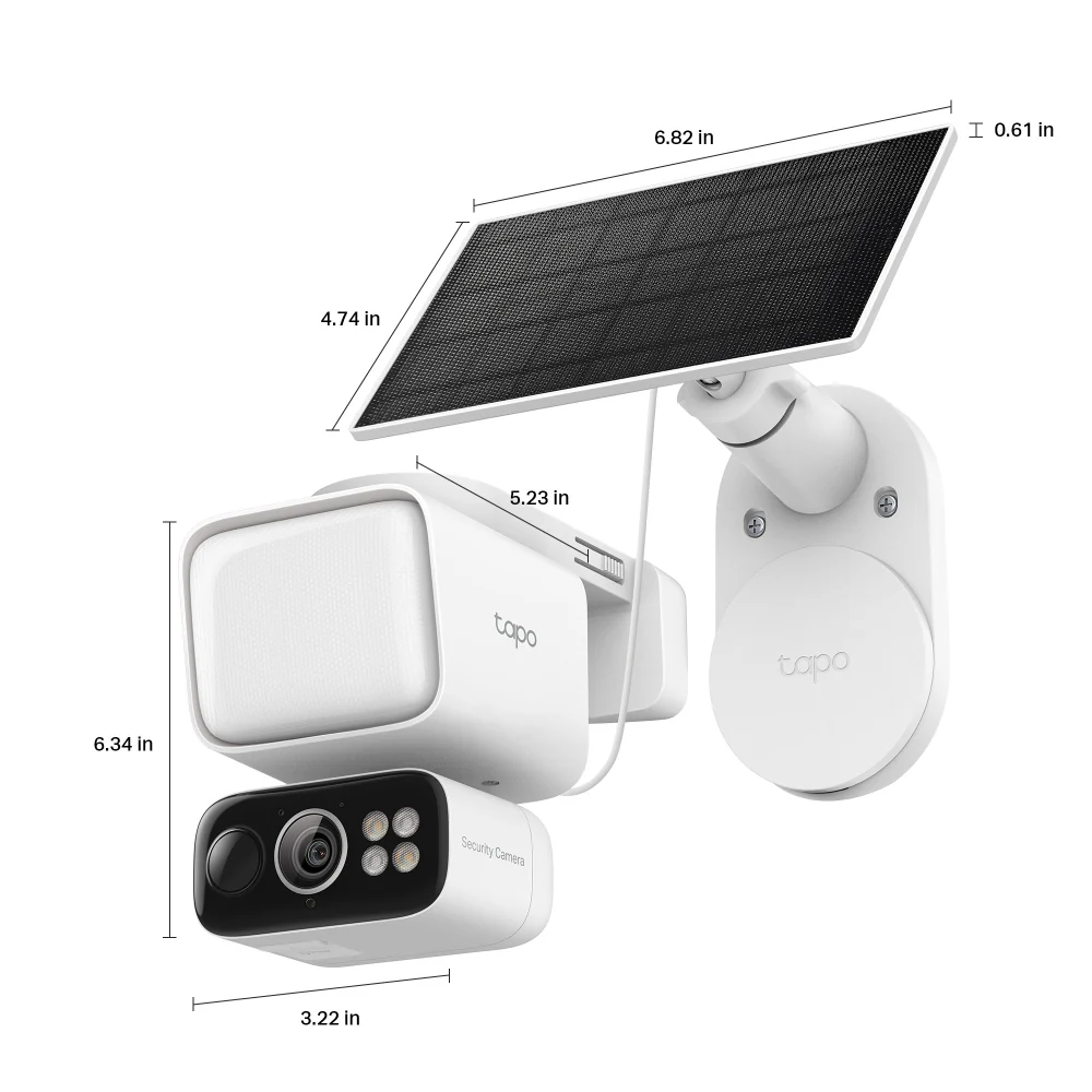 Tapo C615F KIT Solar-Powered Floodlight Security Camera with Pan-Tilt-Zoom Twin Pack - Image 4