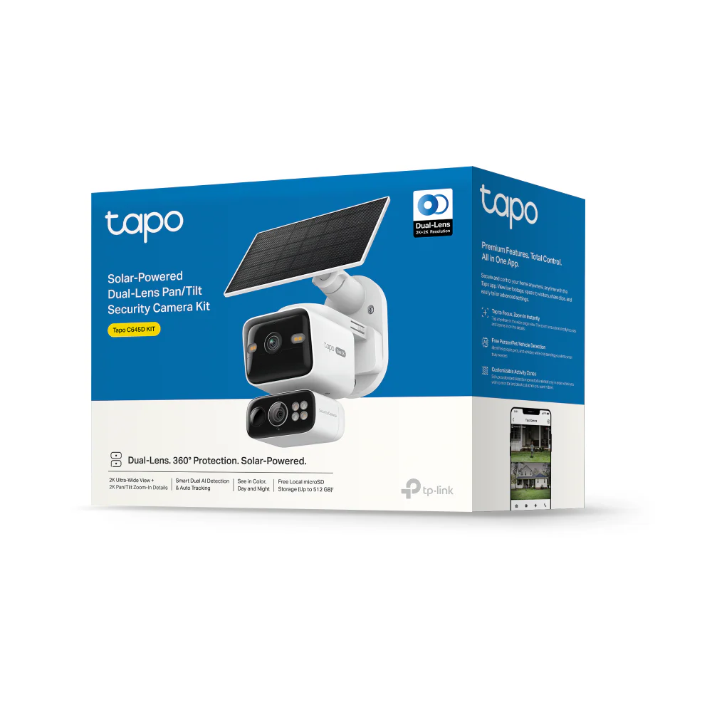Tapo C645D KIT Solar-Powered Dual-Lens Pan/Tilt Security Camera Kit Twin Pack - Image 14