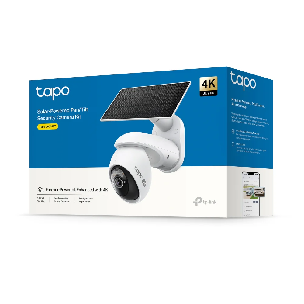 Tapo C660 KIT, Solar-Powered Pan-Tilt-Zoom 4K Security Camera - Image 14