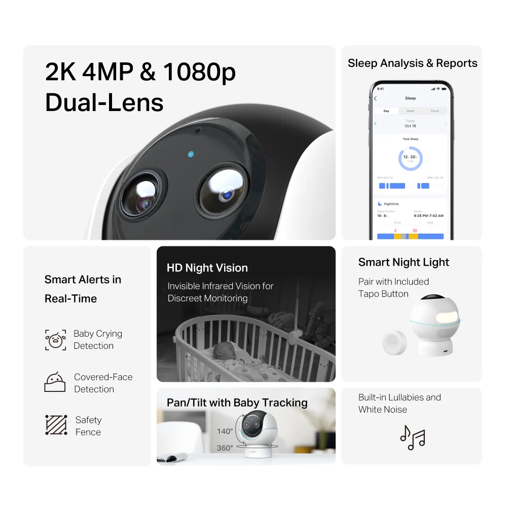 Tapo C840 Smart Baby Monitor Camera with Dual-Lens - Image 5