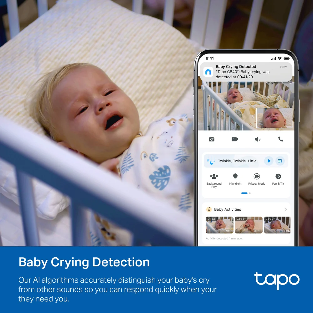 Tapo C840 Smart Baby Monitor Camera with Dual-Lens - Image 7