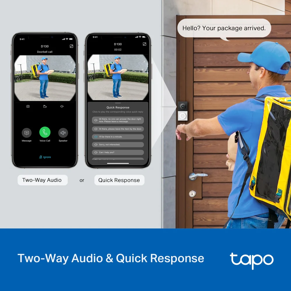 Tapo D130 Wired Smart Video Doorbell + Chime Included - Image 7