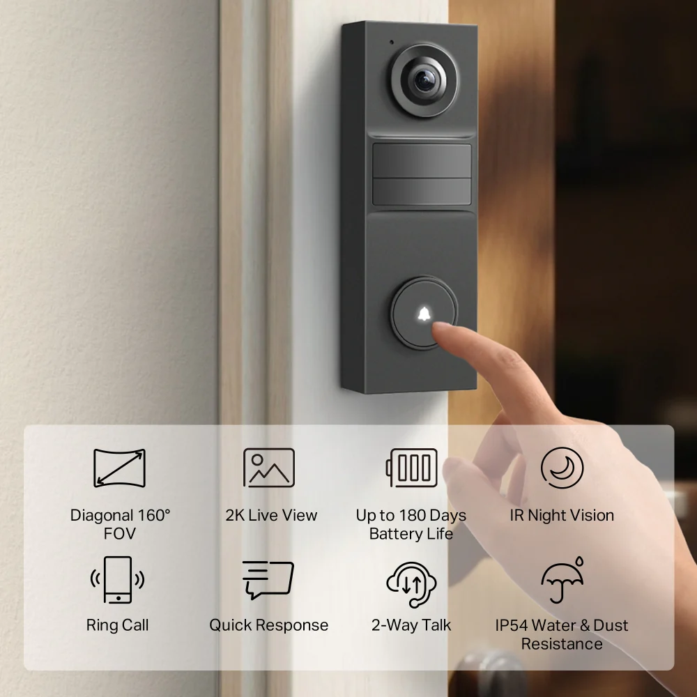 Tapo D205 Smart Battery Video Doorbell - Image 3