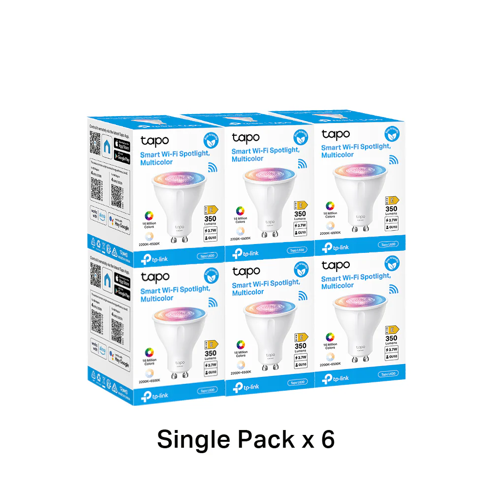 Smart Gu10 Spotlight Multicolour Bulb, Tapo L630 6-pack (*6) - Image 7