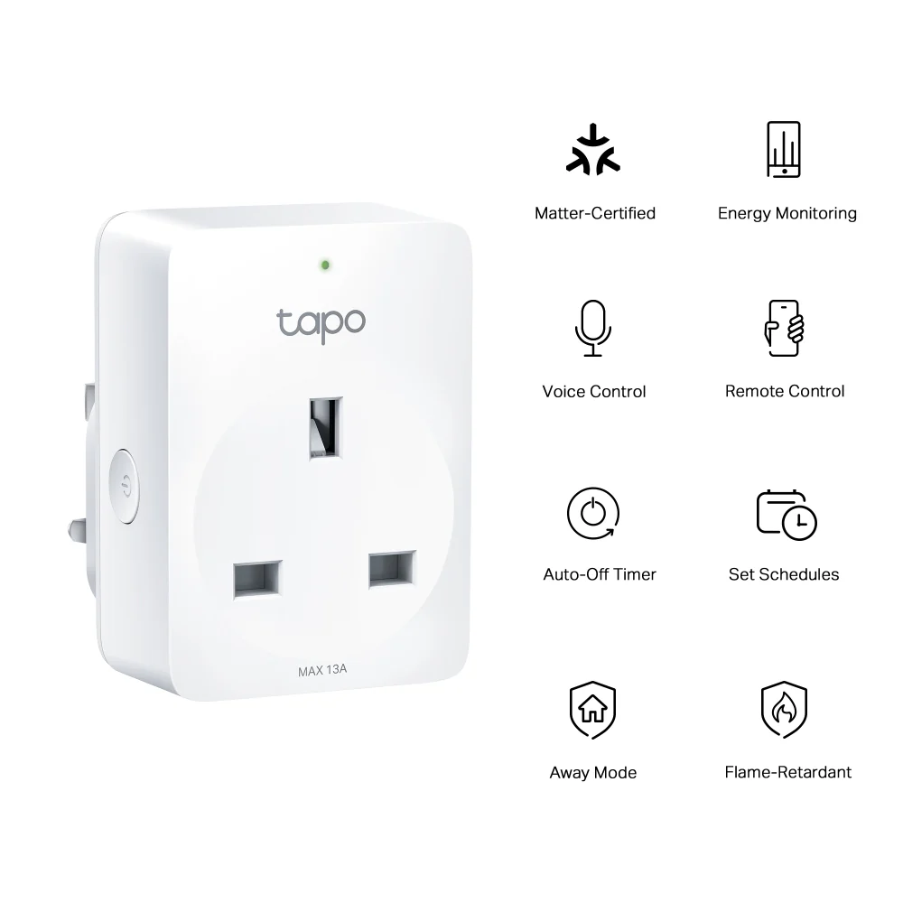 Matter Compatible Energy Monitoring Wi-Fi Plug, Tapo P110M - Image 2