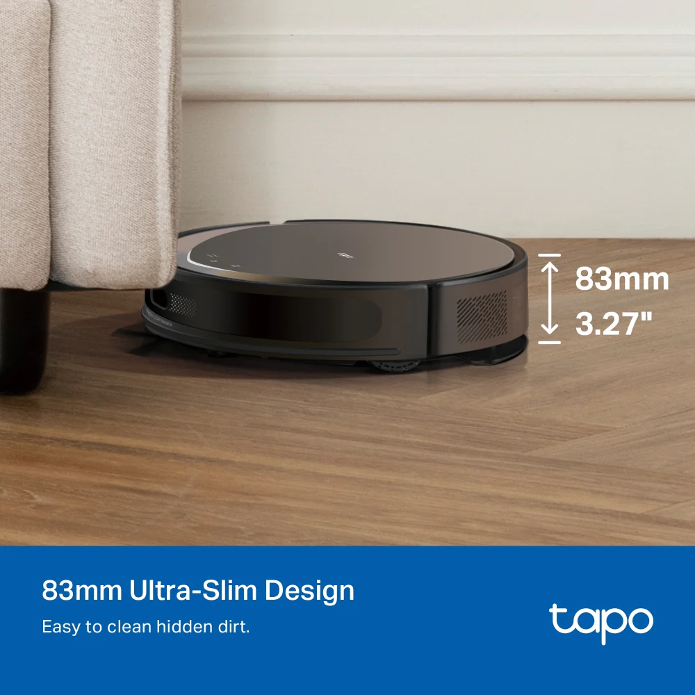 Tapo RV20 Max Plus Ultra Slim Robot Vacuum Cleaner & Mop with Auto-Empty Dock - Image 3