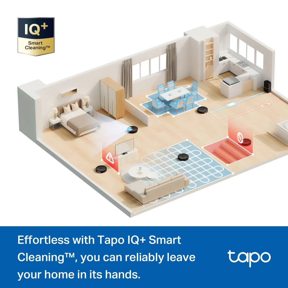 Tapo RV20 Max Plus Ultra Slim Robot Vacuum Cleaner & Mop with Auto-Empty Dock - Image 8