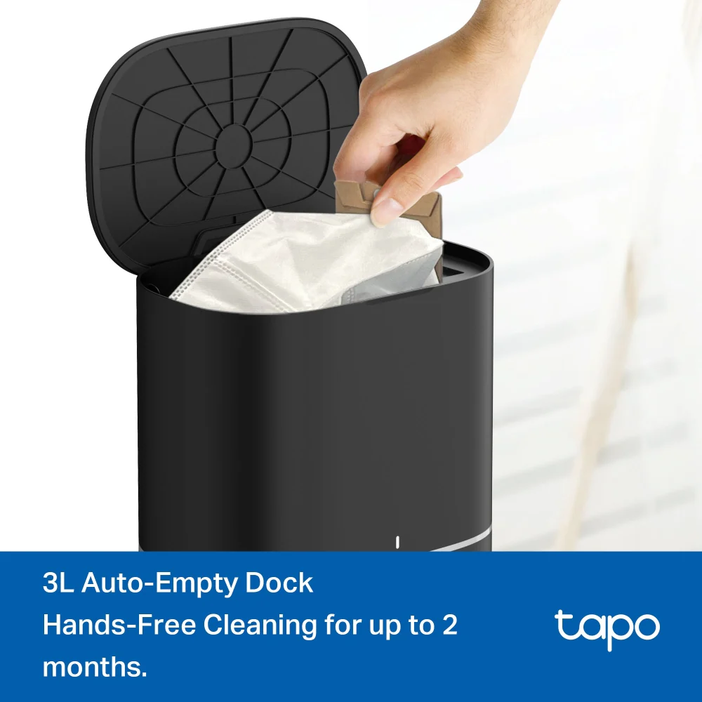 Tapo RV20 Max Plus Ultra Slim Robot Vacuum Cleaner & Mop with Auto-Empty Dock - Image 9