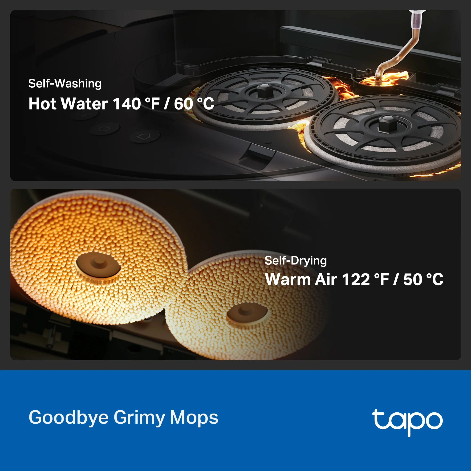 Tapo RV50 Pro Omni Robot Vacuum Cleaner & Mop + Dust Bag Kit - Image 5