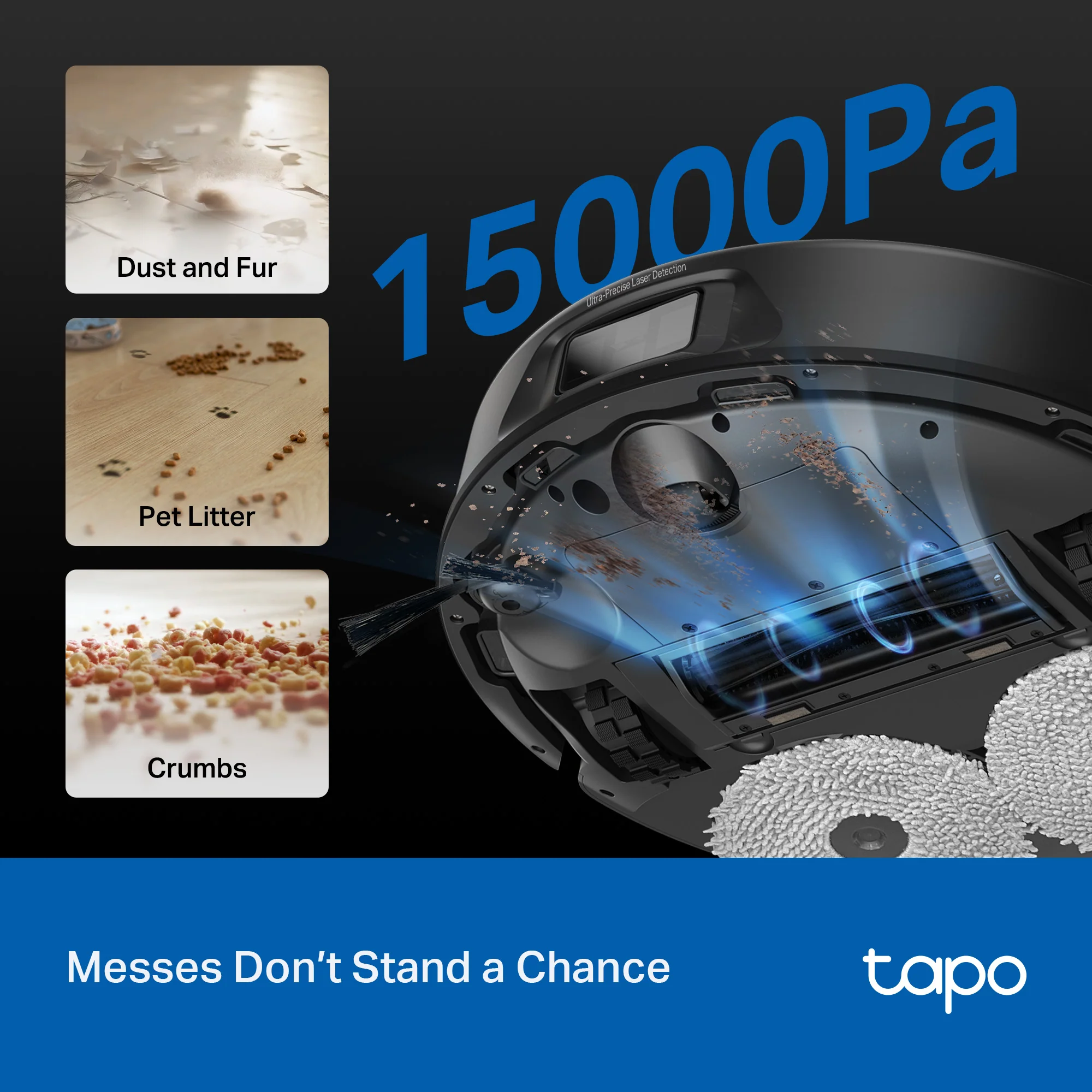 Tapo RV50 Pro Omni Robot Vacuum Cleaner & Mop + Dust Bag Kit - Image 6