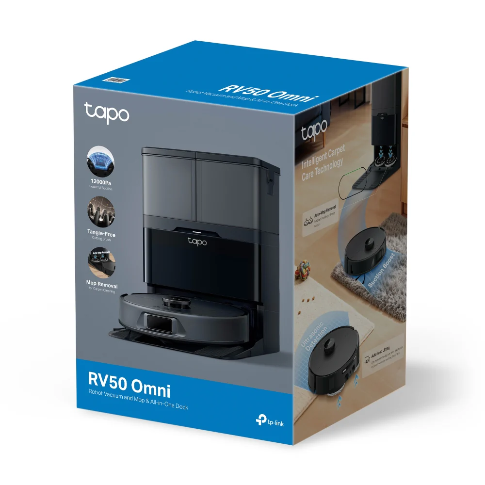 Tapo RV50 Omni Robot Vacuum Cleaner & Mop+ All-in-One Omni Dock - Image 13